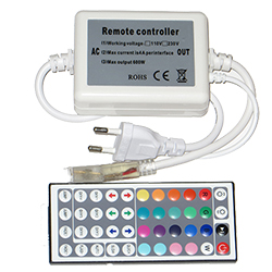 Беспроводной ИК RGB контроллер для светодиодных лент 220 вольт, 44 кн.