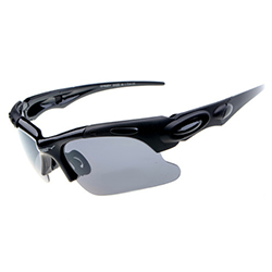 Универсальные очки в спортивном стиле 5518 чёрная оправа
