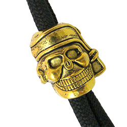 Бусина-череп №19 (золотой пират)
