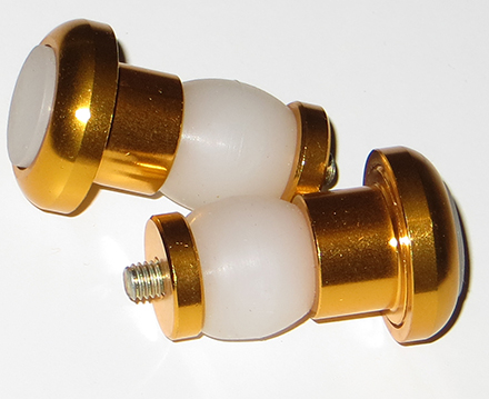 Светодиодные заглушки для велосипедного руля (золотой корпус)