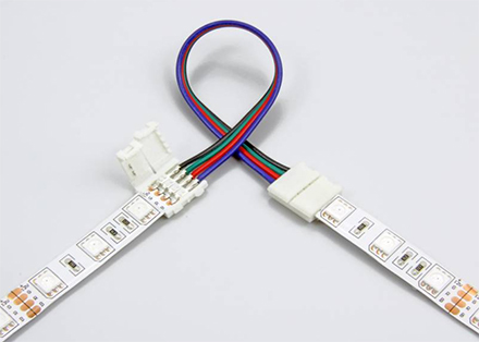 Коннектор для соединения двух кусков RGB светодиодной ленты