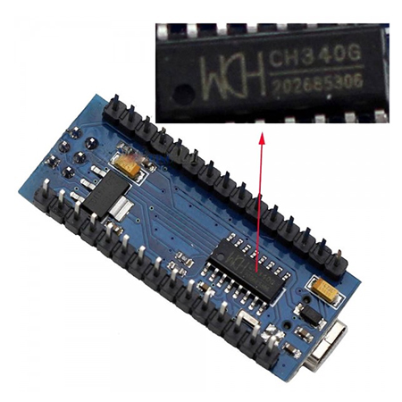 Arduino nano, интерфейс на CH340, miniUSB