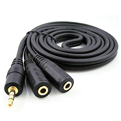 Аудио кабель Choseal Q-394 разветвитель джек папа-2*мама 3.5 мм, длина