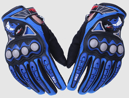 Перчатки PRO-BIKER MCS-23 (вело-, мото спорт), синие, L