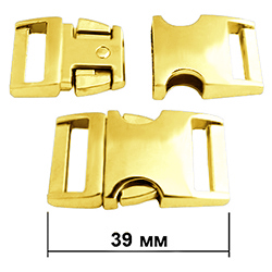 Металлическая застёжка для браслетов из паракорда 5/8 матовое золото