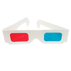 3D анаглифные очки картонные