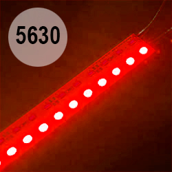 LED полоса на алюминиевой основе 72 диода 5630 на метр, красный цвет