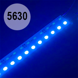 LED полоса на алюминиевой основе 72 диода 5630 на метр, синий цвет