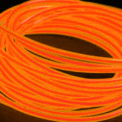 Гибкий неон 3,2 мм, красно-оранжевый, метражом