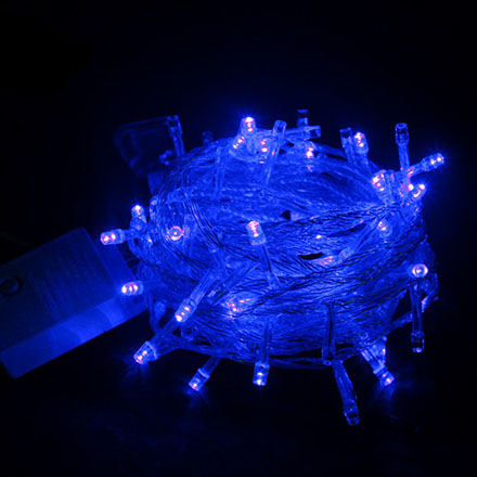 Гирлянда светодиодная синяя, 20 метров, 200 диодов