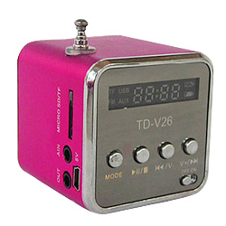 TD-V26 - MP3 плеер + FM радио розовый