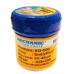Оловянно-свинцовая паста MECHANIC для пайки SMD компонентов (50 г)