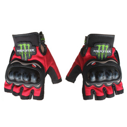 Перчатки PRO-BIKER monster energy без пальцев, красные L
