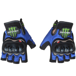 Перчатки PRO-BIKER monster energy без пальцев, синие М