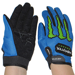 Велосипедные перчатки «Monster energy» (L), синие