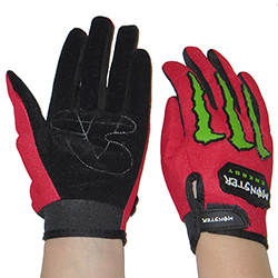 Велосипедные перчатки «Monster energy» (L), красные