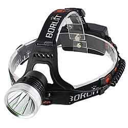 Рефлекторный наголовный фонарь BORUiT 1200 люмен + зарядное устройство