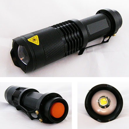 Небольшой фокусируемый фонарь 900 люмен, CREE XM-L Т6