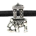 Металлическая бусина «Индийский слон» для браслетов из паракорда