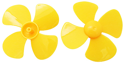Пластиковые желтые лопасти диаметр 80 мм