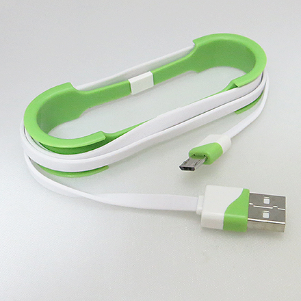 Кабель плоский USB-microUSB 1 метр (разные цвета)