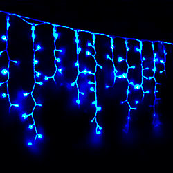 Гирлянда-занавес светодиодная синяя, 5 метров, 216 led