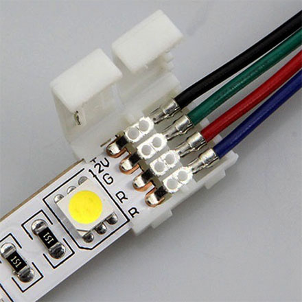 Провод с коннектором-защёлкой для светодиодной RGB ленты