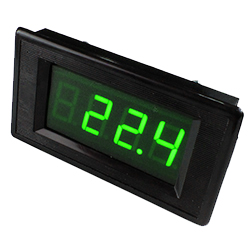 Панельный термометр -60+125°C с сигналом, зелёный