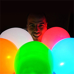 Воздушный шар со светодиодом (разные цвета)