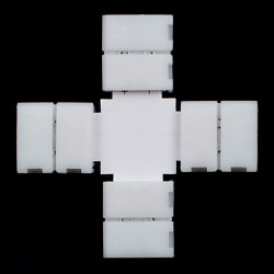 Крест для одноцветной лент 8 мм с коннекторами
