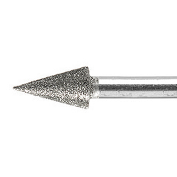 Коническая алмазная шарошка диаметр 6 мм GRIT 400