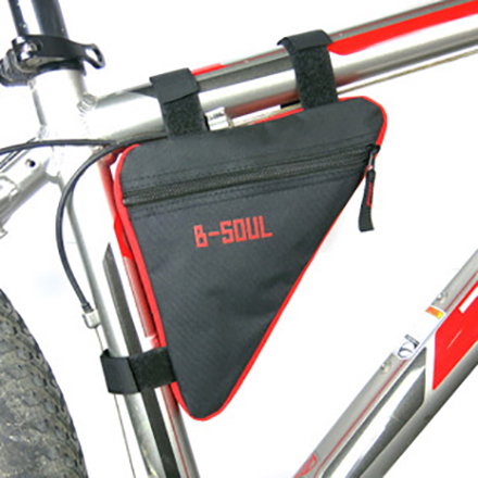 Велосипедная треугольная сумка на раму, черно-синяя