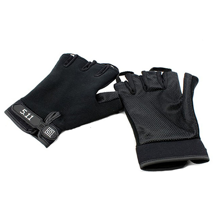Велосипедные перчатки без пальцев «5.11», чёрные L
