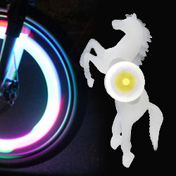 Светодиодный велосипедный RGB «конь-огонь» (светилка на колёса)