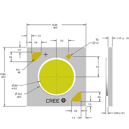Cветодиод CREE CXA1512, 18 ватт, 4500 K