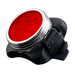 Круглый велосипедный фонарь со встроенным аккумулятором, красный свет