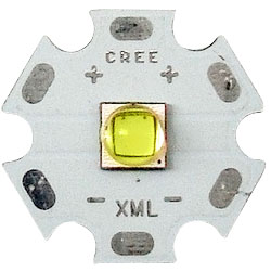Светодиод CREE XM-L T6 белый 7000K, 10 ватт, 1020 люмен, 20мм