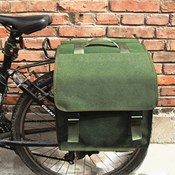 Брезентовая велосипедная сумка для багажника
