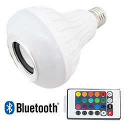 Bluetooth колонка - лампа RGBW с пультом 220 Вольт Е27