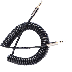 Аудио кабель витой  джек-джек 3.5 мм, длина 1,5  метра (разные цвета)
