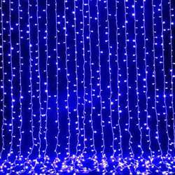 Гирлянда-занавес светодиодная синяя, 2х2 метра