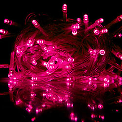 Гирлянда светодиодная розовая, 10 метров, 100 диодов