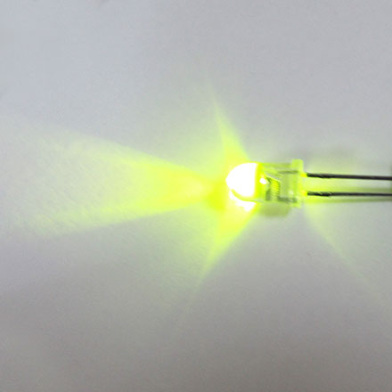 Светодиод сверхъяркий 5 мм прозрачный желто-зеленый