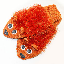 Ежовые рукавицы оранжевые (S)