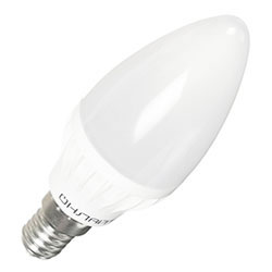 Светодиодная лампа Онлайт 6 ватт с цоколем Е14 «свеча» (холодный свет)