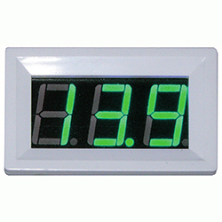 Панельный термометр, зелёный, -50 +110 градусов, белый корпус