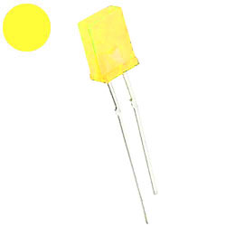 Светодиод прямоугольный, желтый, диффузный 2х5х7 мм