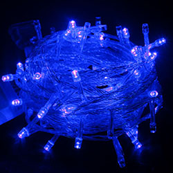 Гирлянда светодиодная синяя, 6 метров,80  диодов