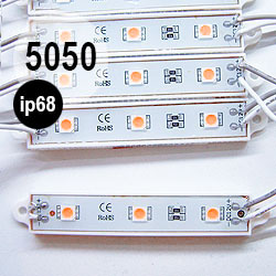 Светодиодный модуль герметичный 3 диодов 5050, растительного спектра